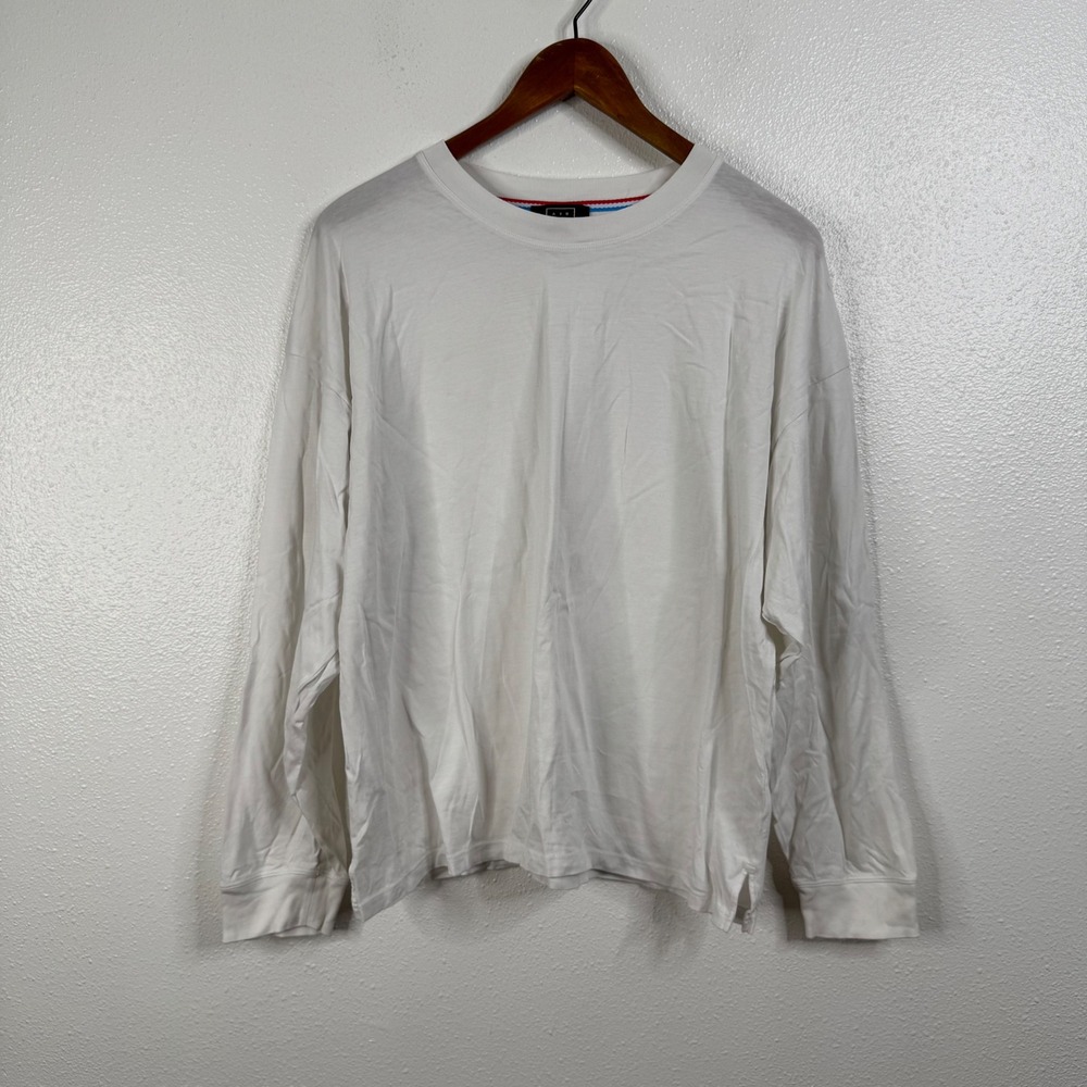 AYR‎ White Pima Cotton Long Sleeve Tee Size Medium